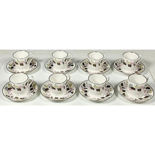 164 - SHELLEY FERNDOWN 8 PIECE TEA COFFEE CUPS & SAUCERS