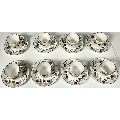 164 - SHELLEY FERNDOWN 8 PIECE TEA COFFEE CUPS & SAUCERS