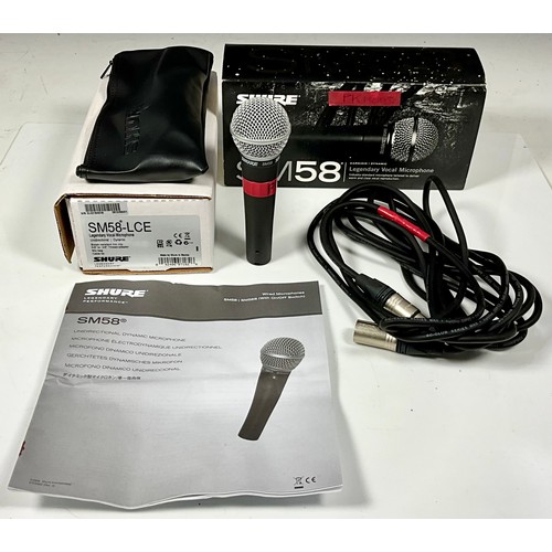 414 - BOXED SHURE SM58 MICROPHONE WITH POUCH AND CABLE