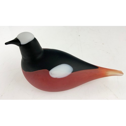 78 - 20TH CENTURY IITTALA LONG TAILED DUCK GLASS BIRD