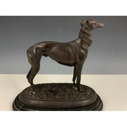 85 - AFTER MENE BONZE GREYHOUND 29cm TALL