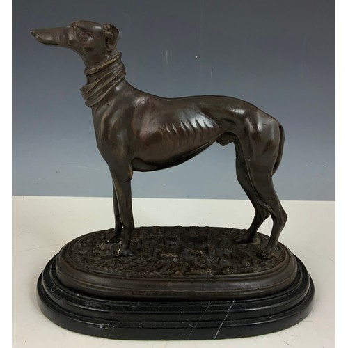 85 - AFTER MENE BONZE GREYHOUND 29cm TALL