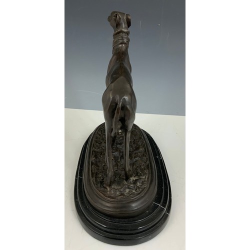 85 - AFTER MENE BONZE GREYHOUND 29cm TALL