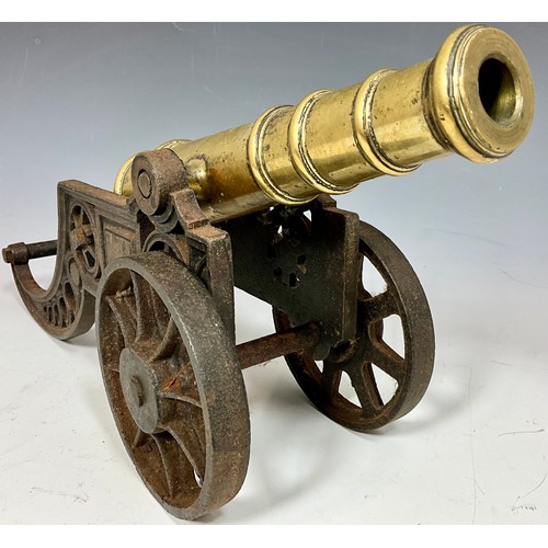 119 - 19” BRONZE AND CAST IRON CANNON