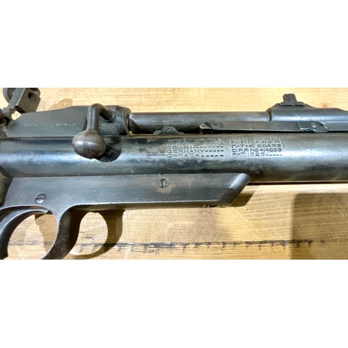 114 - WEBLEY SERVICE AIR RIFLE MARK II, VINTAGE BREAK BARREL AIR RIFLE 0.22 CAL. WITH POP UP REAR SIGHT Th... 