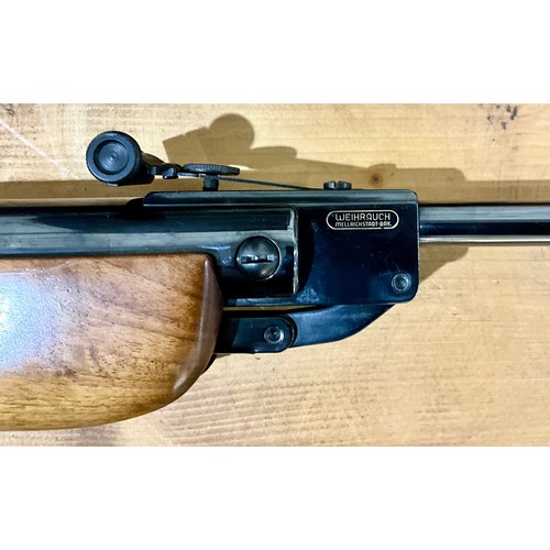 112 - WEIHRAUCH HW35 5.5 CAL. AIR RIFLE WITH CAMOUFLAGE GUN SLIP This product is not for sale to people un... 