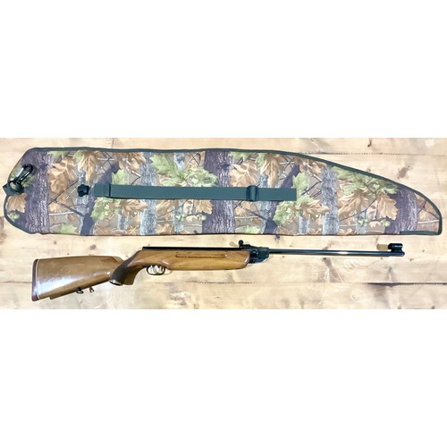 112 - WEIHRAUCH HW35 5.5 CAL. AIR RIFLE WITH CAMOUFLAGE GUN SLIP This product is not for sale to people un... 