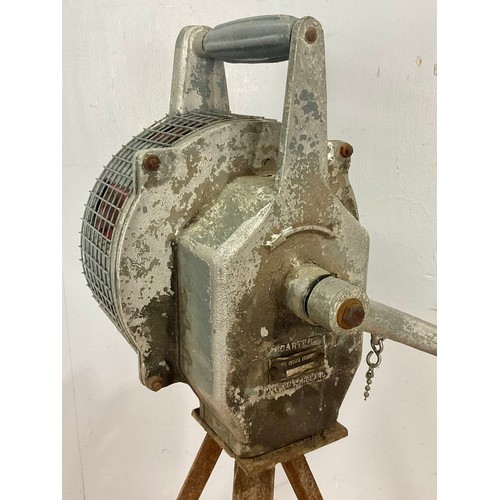 155 - A PORTABLE AIR RAID SIREN, CIRCA 1940, CARTER AND NELSON, PLATE STAMPED HOME OFFICE PROPERTY NUMBERE... 