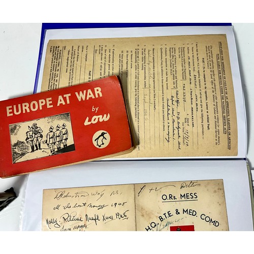 154 - MILITARY INTEREST, EPHEMERA FOLDER FOR JOHN B BENTLEY, ROYAL ENGINEERS, CHATHAM 1947-48, TRAINING DO... 