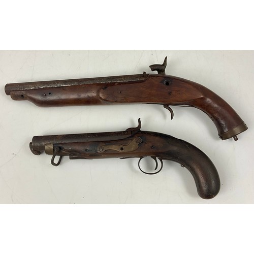 118 - 2, ANTIQUE FLINTLOCK PISTOLS AF