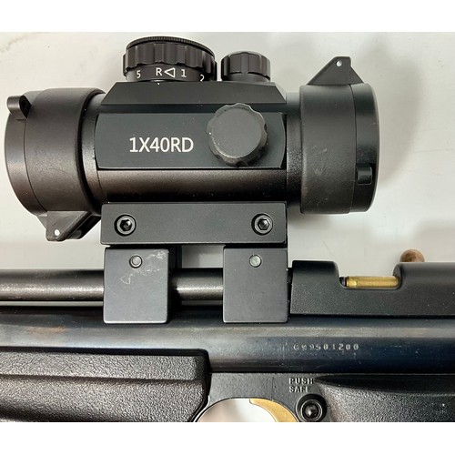 111 - CROSMAN 2250B RATCATCHER FITTED RED DOT AND MODERATOR 0.22 cal AIR RIFLE This product is not for sal... 