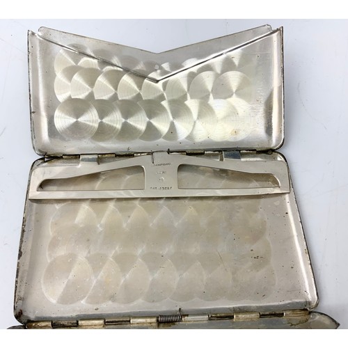 292 - STERLING SILVER  ENVELOPE/ PURSE STYLE CIGARETTE BOX WITH PATENT NUMBER 43686 155g