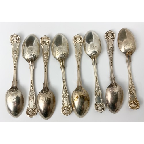 224 - 8 HALLMARKED ATKIN SHEFFIELD SILVER SHELL PATTERN SPOONS 312g