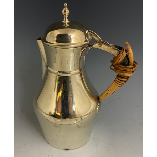 374 - HALLMARKED CHARLES HARRIS LONDON 1888 SILVER HOT WATER JUG  388g