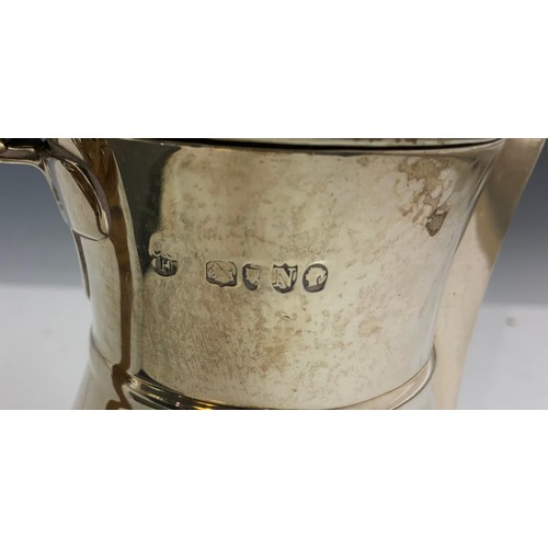 374 - HALLMARKED CHARLES HARRIS LONDON 1888 SILVER HOT WATER JUG  388g