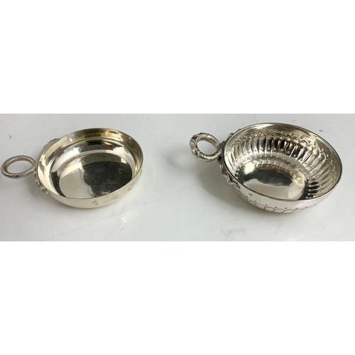 277 - HALLMARKED  BIRMINGHAM  SILVER PORRINGER  103g WITH. A GOOD QUALITY POSSIBLY FRENCH SILVER PORRINGER... 