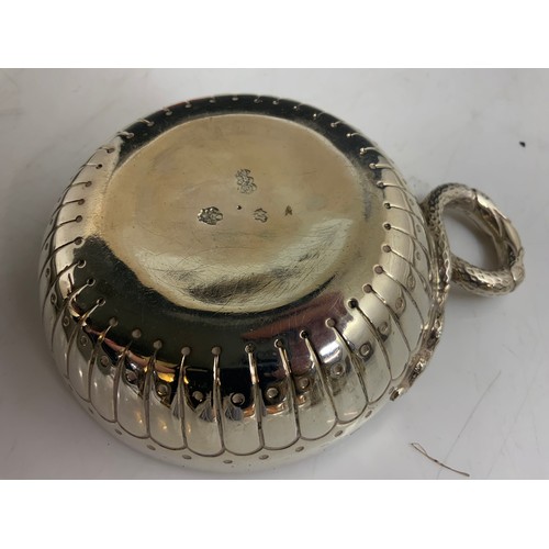 277 - HALLMARKED  BIRMINGHAM  SILVER PORRINGER  103g WITH. A GOOD QUALITY POSSIBLY FRENCH SILVER PORRINGER... 