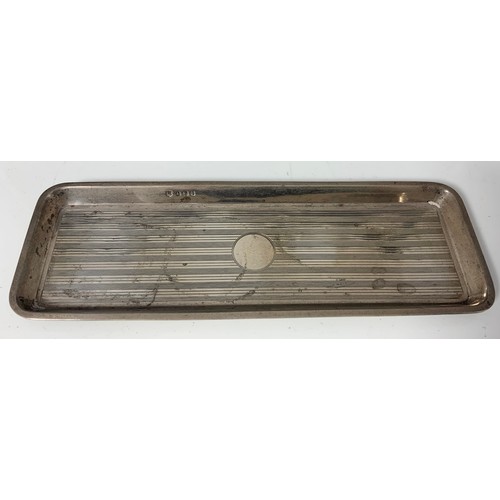 312 - SILVER TOAST RACK AND SILVER RECTANGULAR TRAY, APPROX. 195g