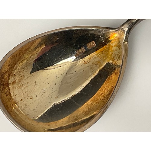 231 - SET OF 12, POSSIBLY RUSSIAN SILVER SPOONS WITH GILT BOWLS AND WRYTHEN HANDLES, APPROX. 226g