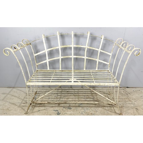 505 - REGENCY STYLE METAL BENCH 129cm LONGO