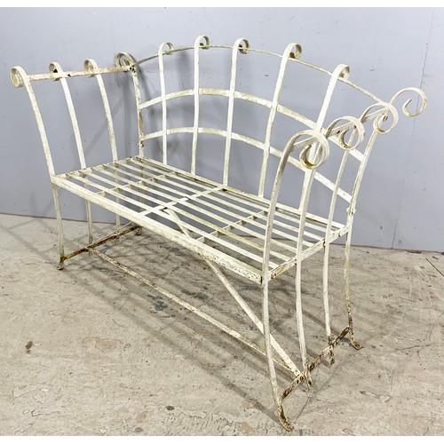 505 - REGENCY STYLE METAL BENCH 129cm LONGO