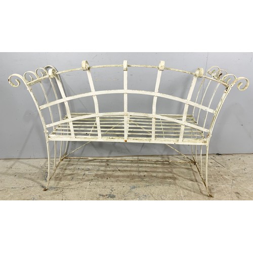 505 - REGENCY STYLE METAL BENCH 129cm LONGO