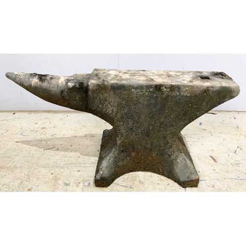 504 - STONE / BRICK GARDEN ANVIL FOR DISPLAY 49cm LONG