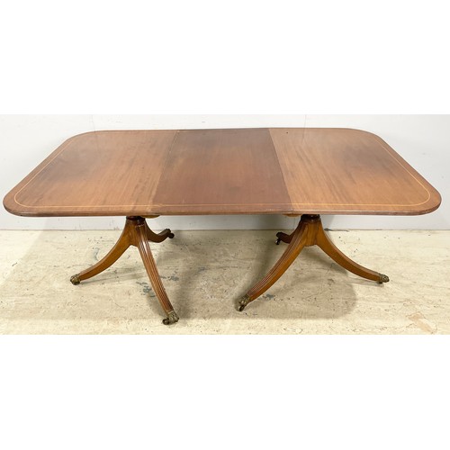 661 - REGENCY STYLE MAHOGANY DINING TABLE 171cm x 97cm