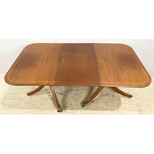 661 - REGENCY STYLE MAHOGANY DINING TABLE 171cm x 97cm