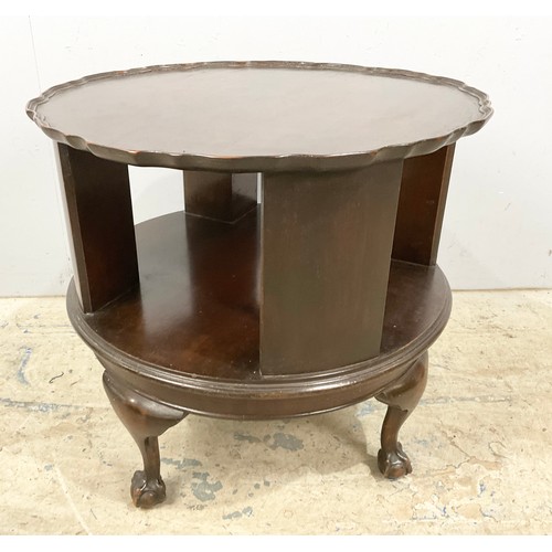 562 - CIRCULAR REVOLVING OCCASIONAL TABLE/BOOKSHELVES 61cm DIAMETER