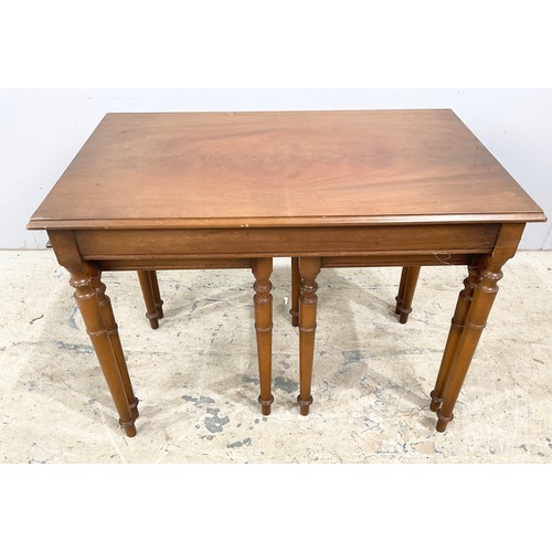 643 - NEST OF MAHOGANY OCCASIONAL TABLES