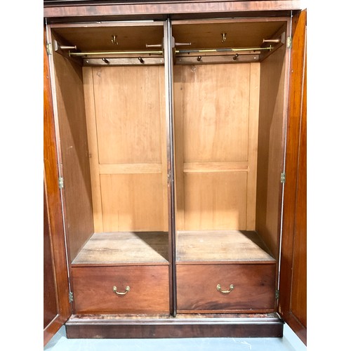 523 - VICTORIAN MAHOGANY WARDROBE WIDTH 152cm , 209cm TALL