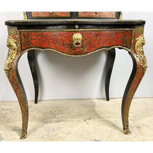 518 - BOULLE WORK LADIES BONHEUR DU JOUR WIDTH 85 cm , 164cm TALL