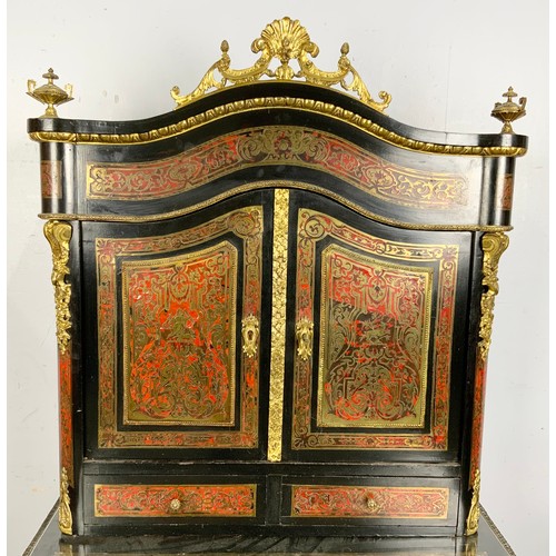 518 - BOULLE WORK LADIES BONHEUR DU JOUR WIDTH 85 cm , 164cm TALL