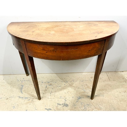 544 - DEMI LUNE TABLE 107cm x55cm