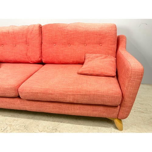 676 - STYLISH ERCOL COSENZA THREE-SEATER SOFA 210cm LONG TRADE ONLY