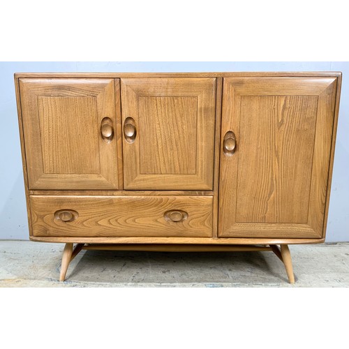 650 - ERCOL  WINDSOR BLONDE ELM  SIDEBOARD WIDTH 114cm