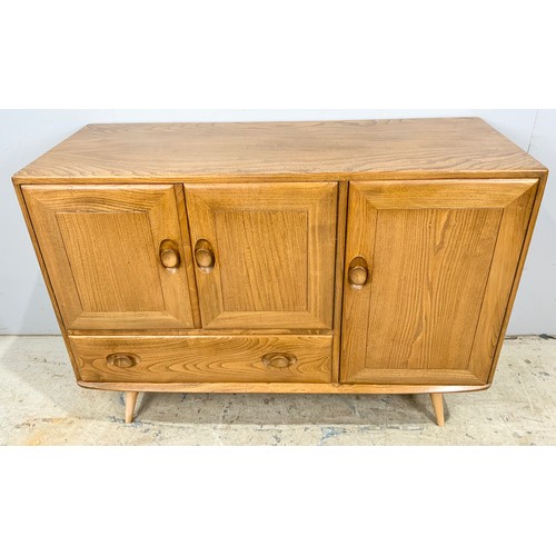 650 - ERCOL  WINDSOR BLONDE ELM  SIDEBOARD WIDTH 114cm