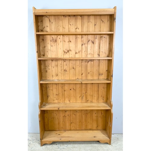 525 - PINE SHELVING UNIT 192cm TALL