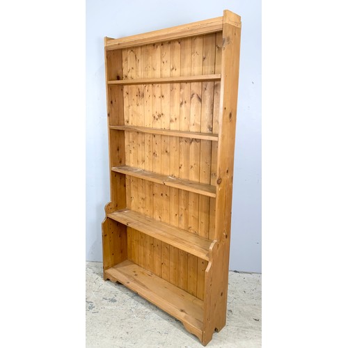 525 - PINE SHELVING UNIT 192cm TALL