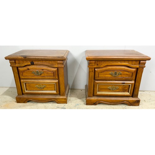 528 - PAIR OF BEDSIDE CABINETS 60cm TALL