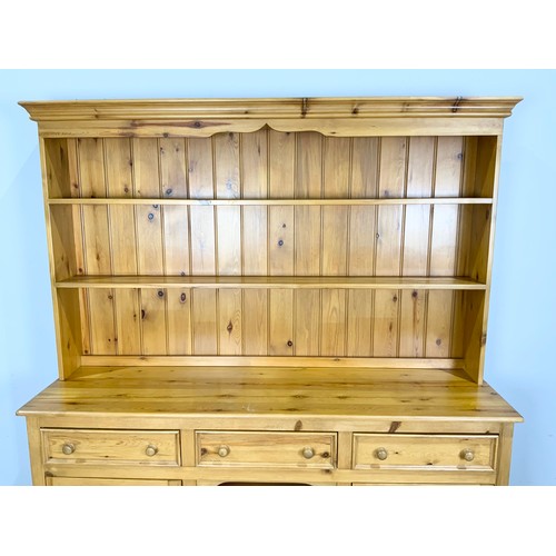 601 - GOOD QUALITY COUNTRY HOUSE PINE DRESSER WIDTH 173cm , 198cm TALL