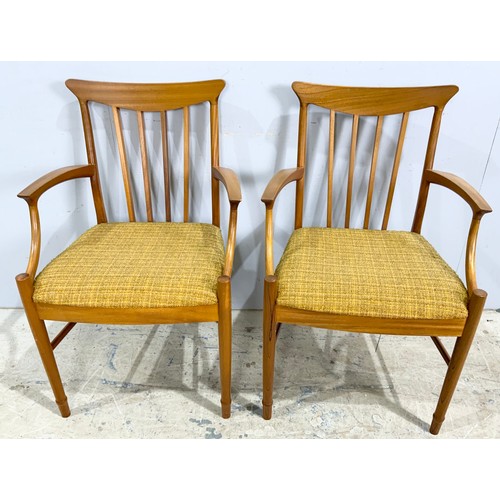 673 - TRADE ONLY, SET OF EIGHT (SIX PLUS 2 CARVERS) McINTOSH DINING CHAIRS ALL LABELED & NUMBERED