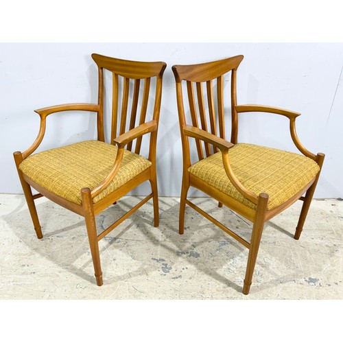 673 - TRADE ONLY, SET OF EIGHT (SIX PLUS 2 CARVERS) McINTOSH DINING CHAIRS ALL LABELED & NUMBERED