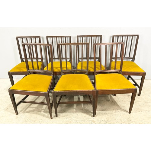 662 - SET OF 7 ANTIQUE MAHOGANY DINING CHAIRS WITH DROP IN SEATS