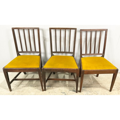 662 - SET OF 7 ANTIQUE MAHOGANY DINING CHAIRS WITH DROP IN SEATS