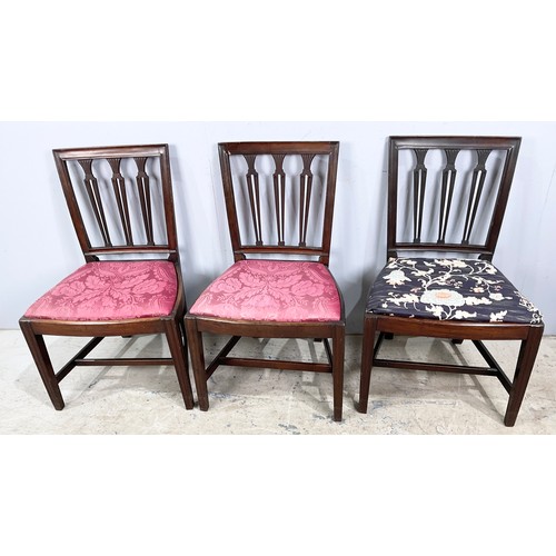 664 - SET OF 6 ANTIQUE MAHOGANY DINING CHAIRS WITH DROP IN SEATS