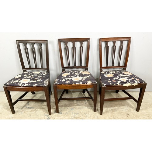 664 - SET OF 6 ANTIQUE MAHOGANY DINING CHAIRS WITH DROP IN SEATS