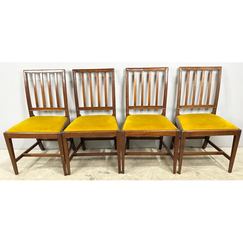 669 - HARLEQUIN SET OF 6 ANTIQUE DINNING CHAIRS 4 + 2 WITH DROP IN SEATS