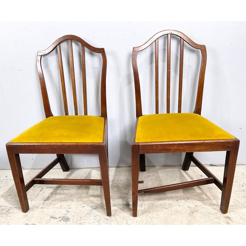 669 - HARLEQUIN SET OF 6 ANTIQUE DINNING CHAIRS 4 + 2 WITH DROP IN SEATS